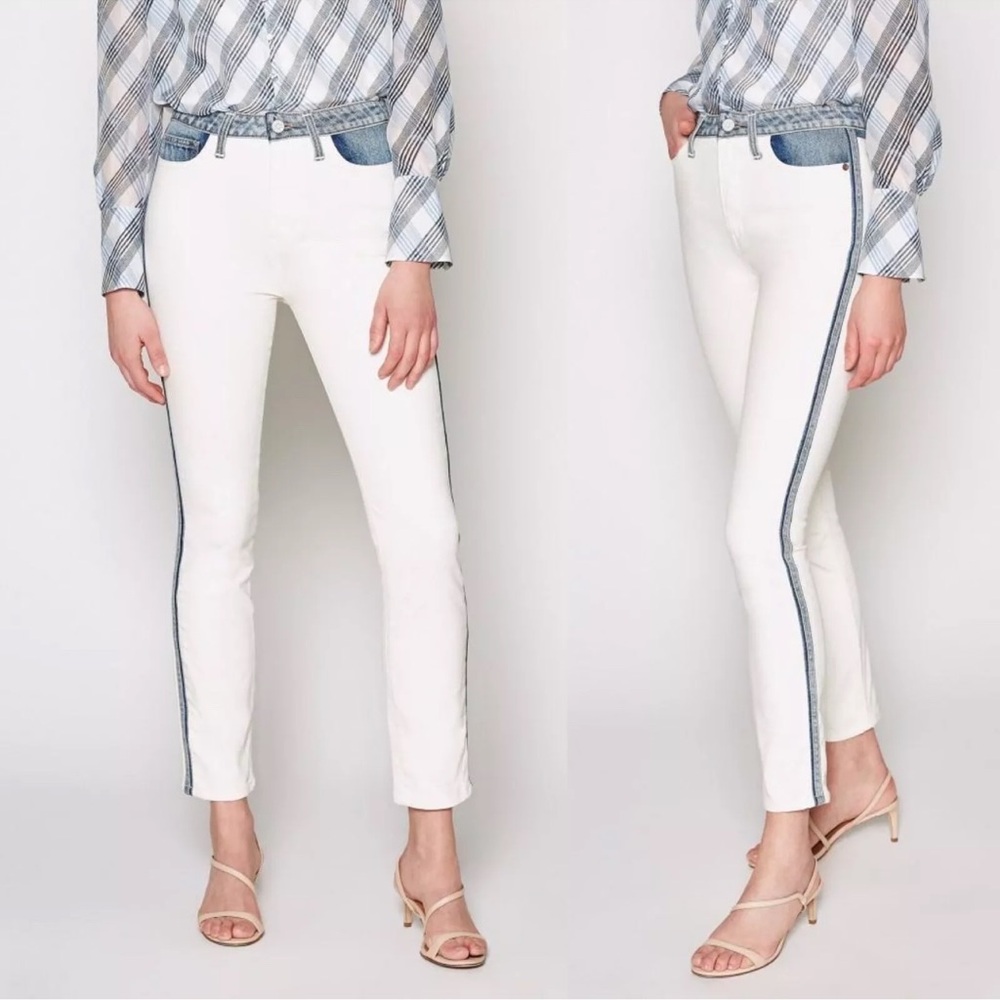 New Joie Gracelyn Borderline White Blue High
Rise Jean Co Size 25